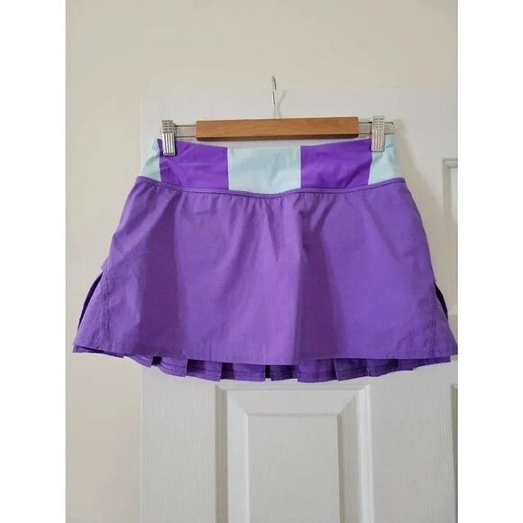 Lululemon Pacesetter Skirt 4 Aqua Purple - Picture 4 of 7